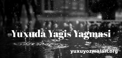 Yuxuda yagis yagmasi