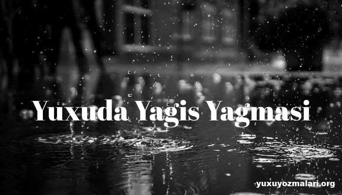 Yuxuda yagis yagmasi
