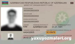 yeni sexsiyyet vesiqesinin fin kodu