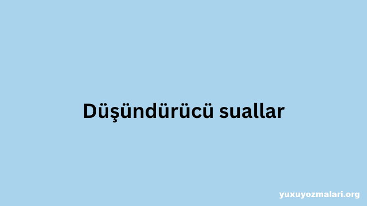 Dusundurucu Suallar